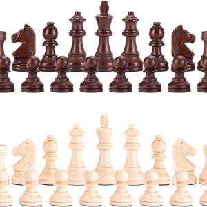 JUEGO DE PIEZAS DE AJEDREZ EN MADERA (sin tablero)